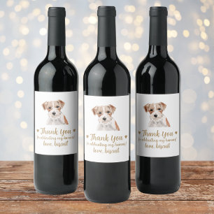 Personalized Dog Wedding Wine Label