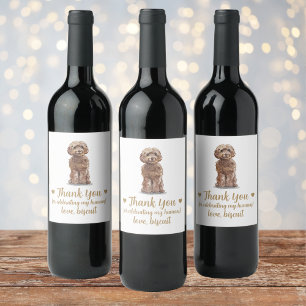 Personalized Dog Wedding Wine Label