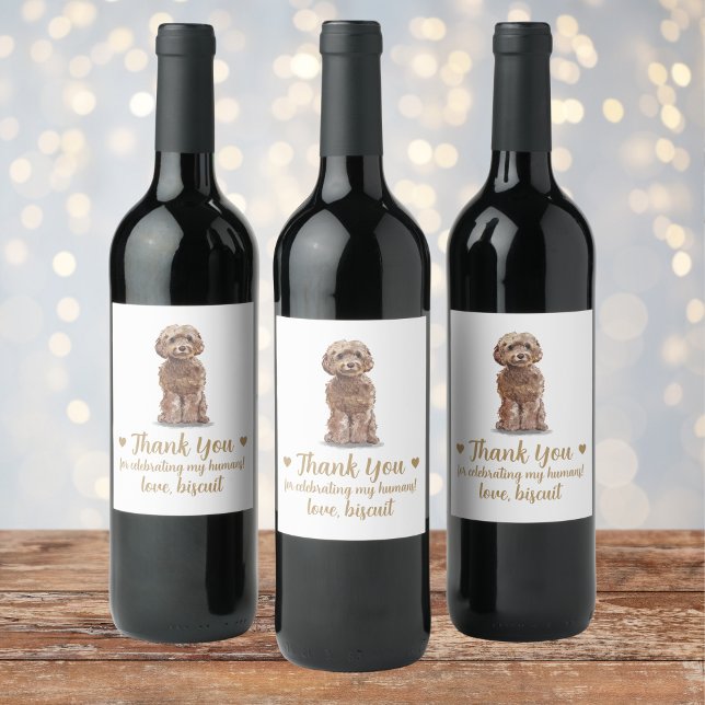 Personalized Dog Wedding Wine Label (Creator Uploaded)