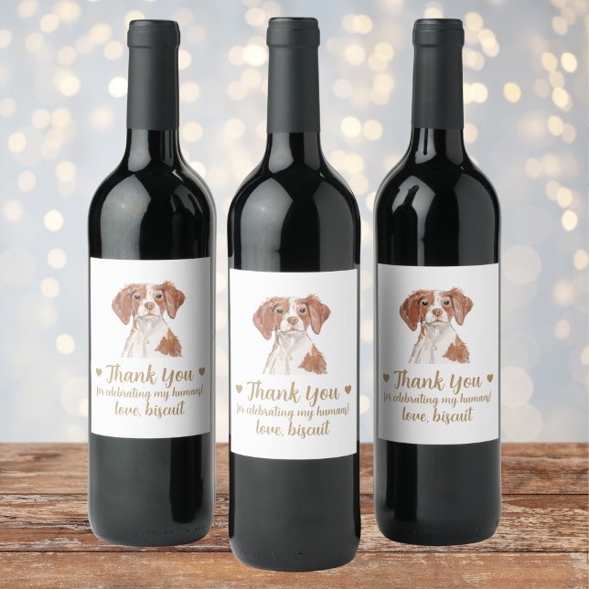 Personalized Dog Wedding Wine Label (Creator Uploaded)
