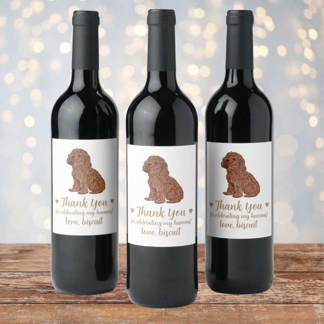 Personalized Dog Wedding Wine Label (Creator Uploaded)
