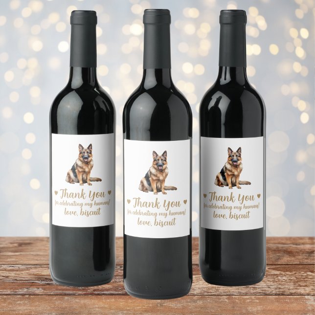 Personalized Dog Wedding Wine Label (Creator Uploaded)