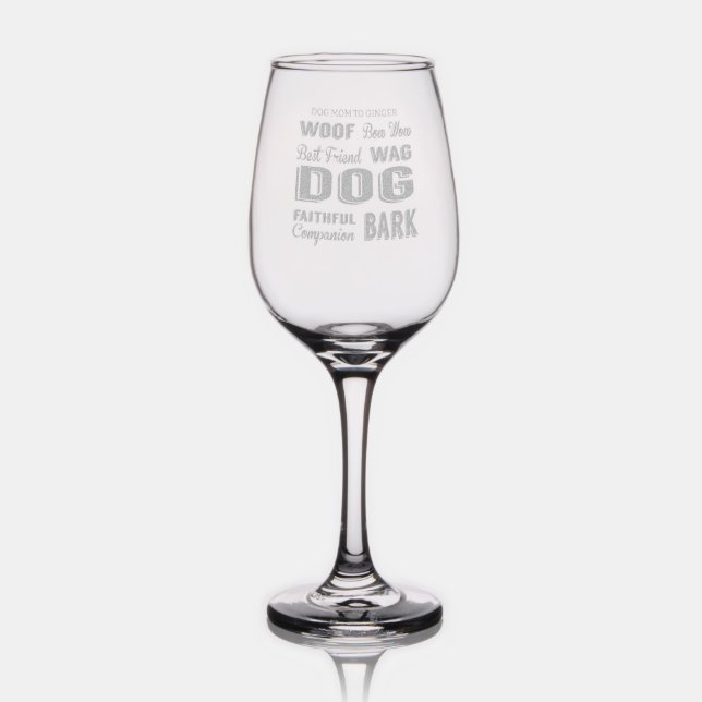 Personalized Dog  Wine Glass (Glassware)