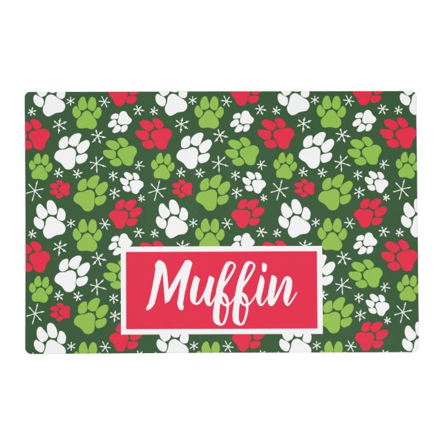 Personalized Dogs Christmas Placemat (Front)