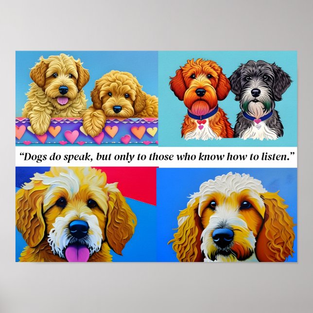Personalized Dogs Photo Poster (Front)