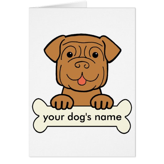 Personalized Dogue de Bordeaux Cards (Front)