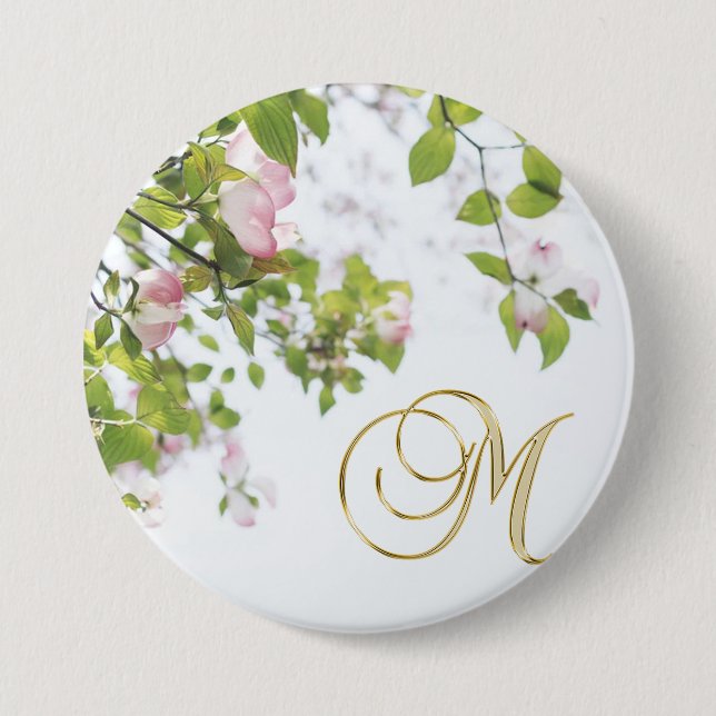 Personalized Dogwood Button (Front)