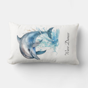 Personalized Dolphin Beach House Welcome Lumbar Pillow