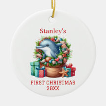 Personalized Dolphin Christmas
