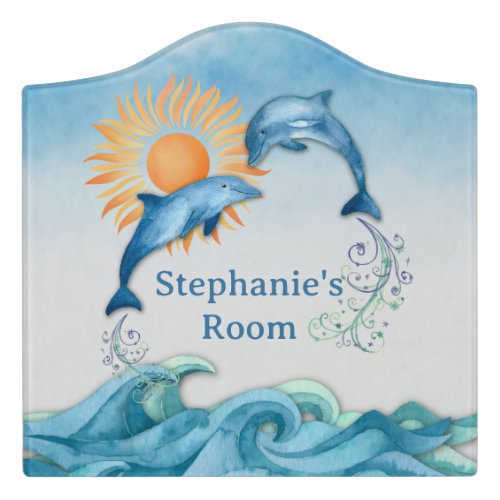 Personalized Dolphin Door  Room Sign
