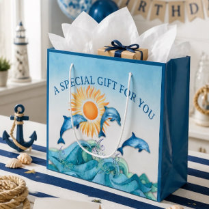 Personalized Dolphin Large Gift Bag