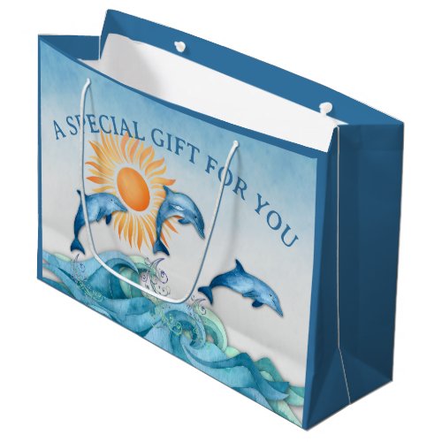 Personalized Dolphin Large Gift Bag