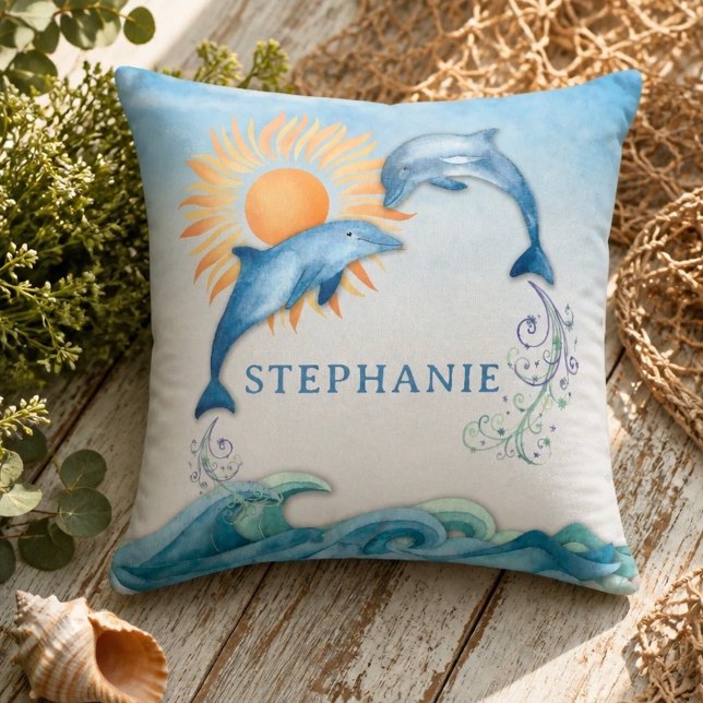 Personalized Dolphin Pillow (Creator Uploaded)
