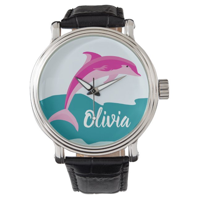 Personalized Dolphin theme Watch (Front)