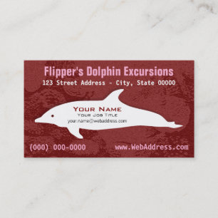 Personalized Dolphin Tour   Coastal Excursions Business Card