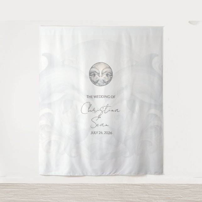 Personalized Dolphin Wedding Backdrop (Front)