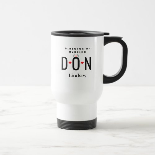 Personalized DON Nurse Travel Mug