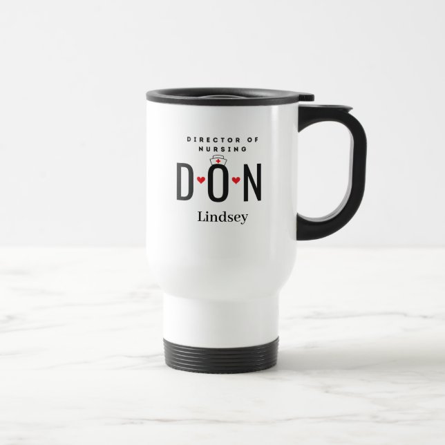 Personalized DON Nurse Travel Mug (Right)
