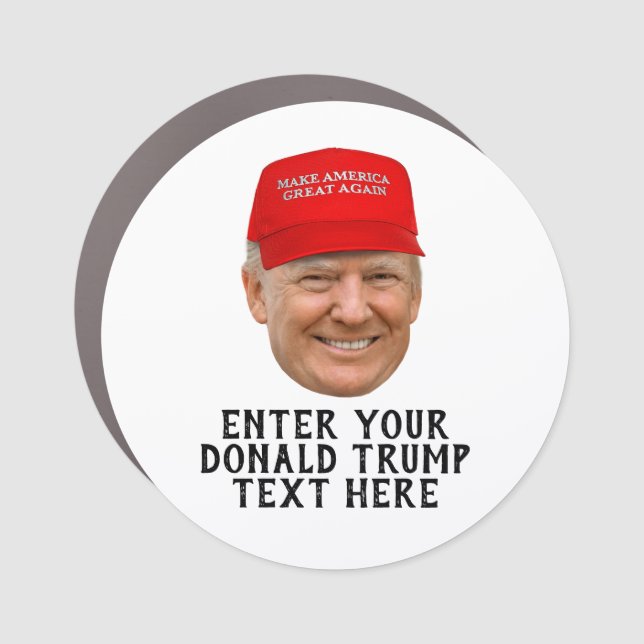 PERSONALIZED DONALD TRUMP MAGA CAR MAGNET (Front)