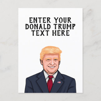 PERSONALIZED DONALD TRUMP POSTCARD