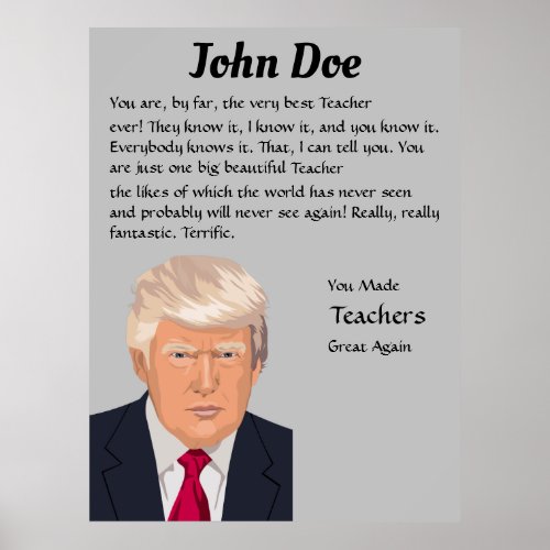 Personalized Donald Trump Poster