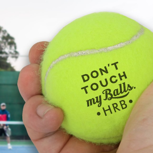 Personalized Don't Touch My Tennis Balls (Unique Funny Tennis Balls with "Don't Touch My Balls" quote, a perfect gift for the tennis player.)