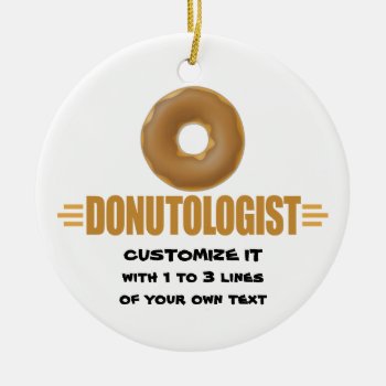 Personalized Donut Ceramic Ornament by OlogistShop at Zazzle