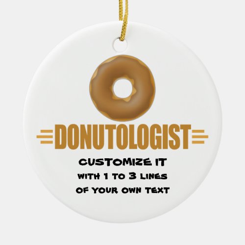 Personalized Donut Ceramic Ornament
