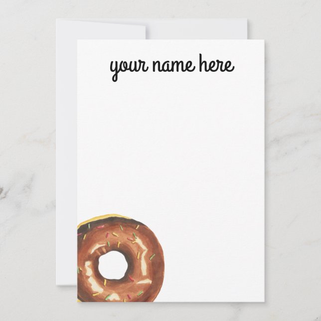 Personalized Donut Notecards (Front)