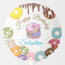 Personalized Donut Party Balloons