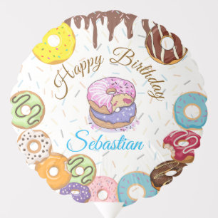 Personalized Donut Party Balloons