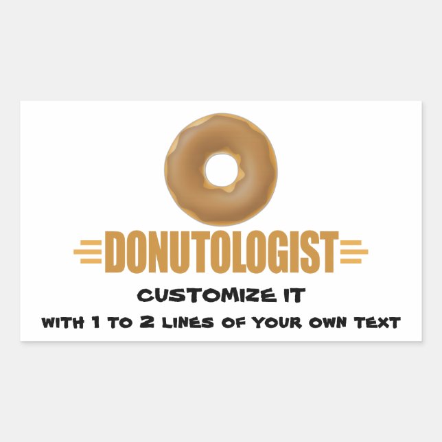 Personalized Donut Rectangular Sticker (Front)