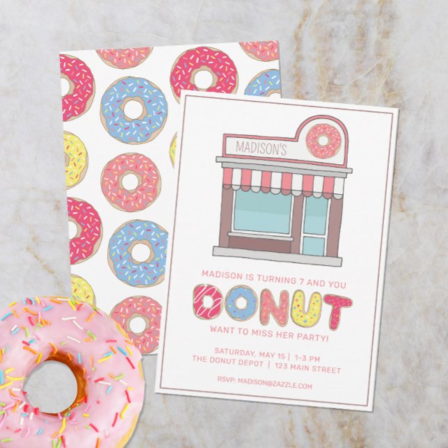 Personalized Donut Shop Party Invitation (Creator Uploaded)