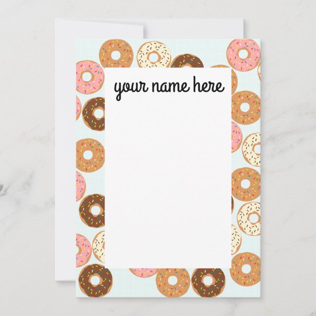 Personalized Donuts Notecards (Front)