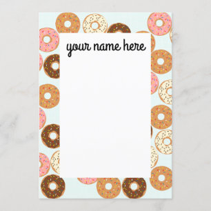 Personalized Donuts Notecards