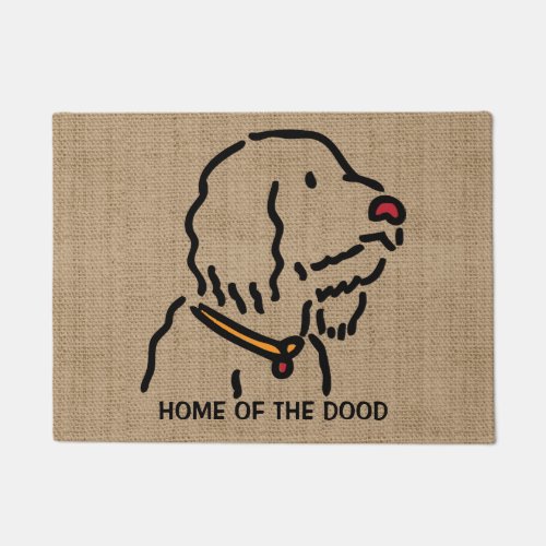 Personalized Doodle Dog Silhouette Doormat