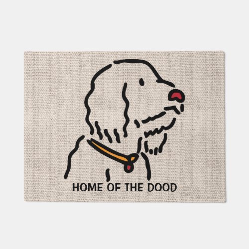 Personalized Doodle Dog Silhouette Doormat