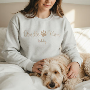 Personalized Doodle Mom Sweatshirt Custom Dog Name
