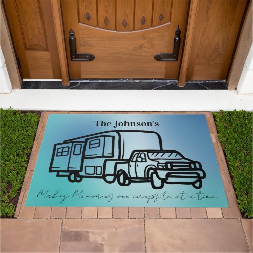 Personalized Door Mat 5th Wheel for Camper or Home