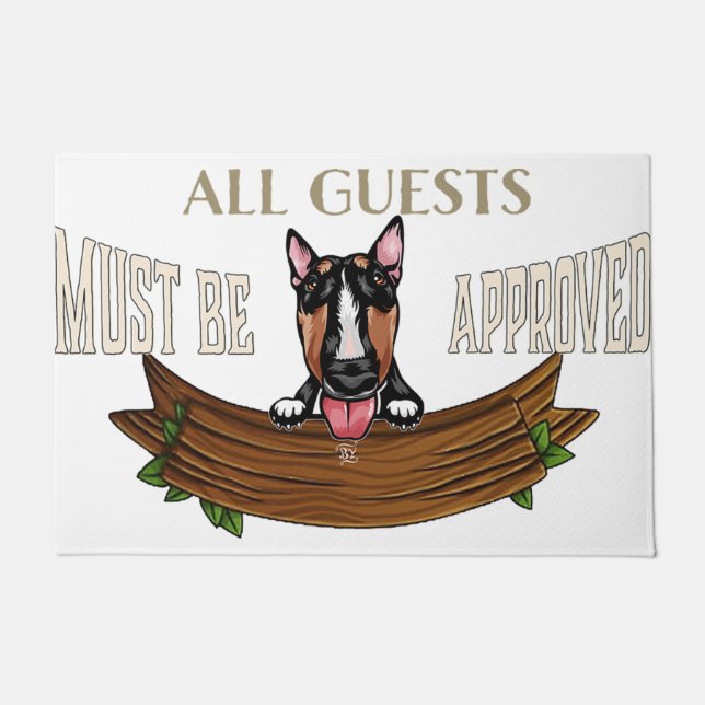 Personalized Door Mat, Custom Dog Owner Gift  Doormat (Front)