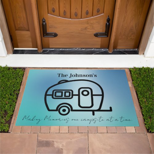 Personalized Door Mat Retro for Camper or Home