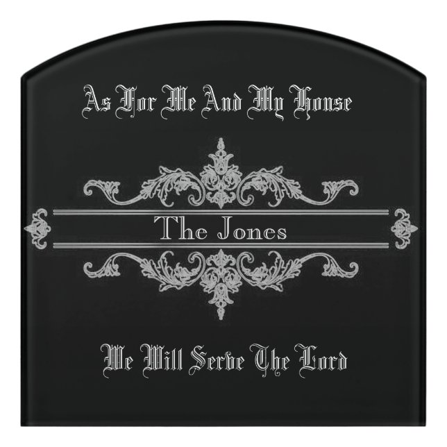 Personalized Door Sign (Contour Front)