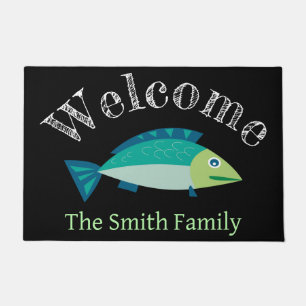 Personalized doormat fish