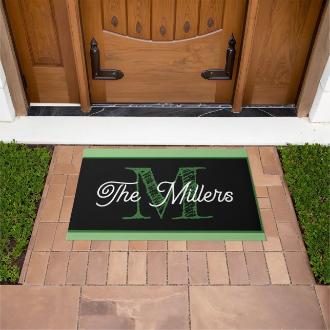Personalized doormat green (Outdoor)