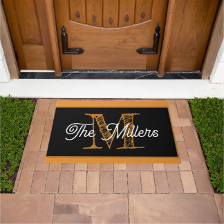 Personalized doormat orange