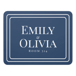 Personalized Dorm Roommate Door Sign with Room