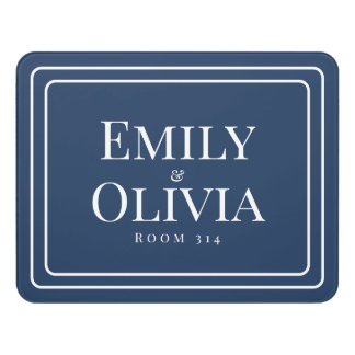 Personalized Dorm Roommate Door Sign with Room