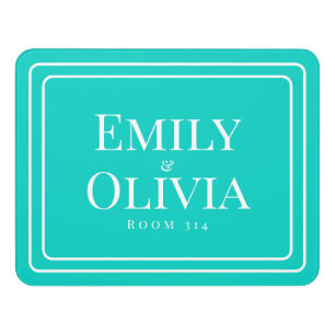 Personalized Dorm Roommate Door Sign with Room