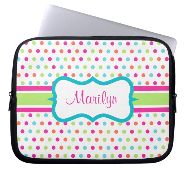 Personalized Dot Laptop Case (Front)