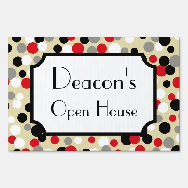 Personalized Dots Graduation Yard Sign (Front)